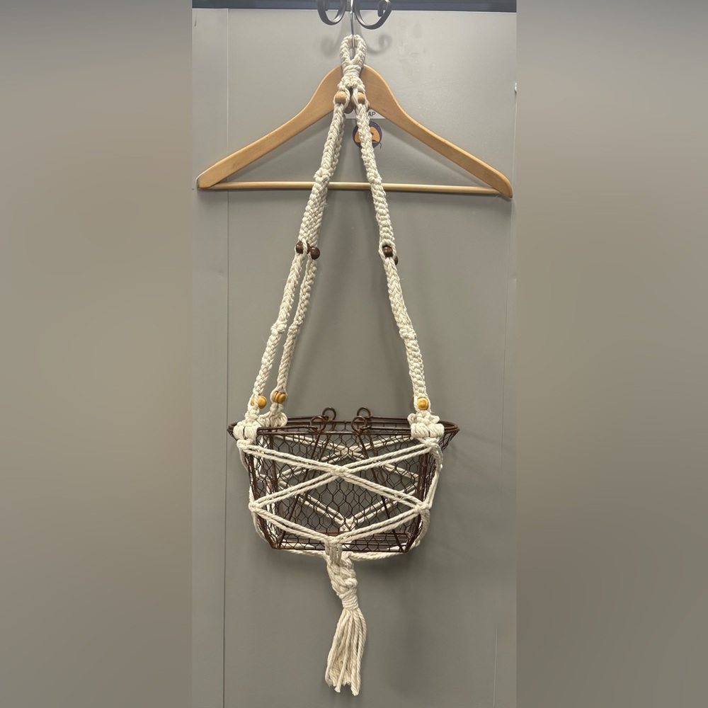Handmade Macramé hanging basket